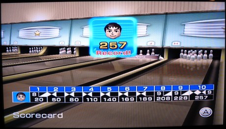 Final scorecard for 257